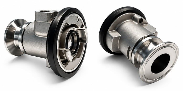 TF83 tri-clamp flange dry break quick coupling valve